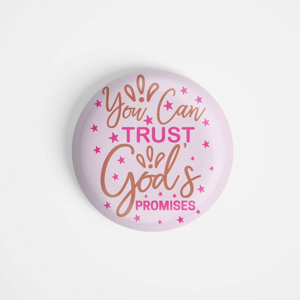 dhcrafts Round Fridge Magnet Multicolour God Jesus You Can Trust God's Promise Glossy Finish Design Pack of 1 (58 mm)